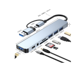 Naxius USB Hub Card Reader 8 in 1 NXUSHTU-2218 USB & Type-C 3.0