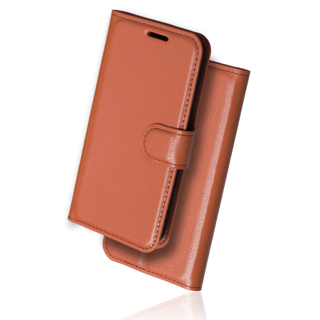 Naxius Case Book Brown Xiaomi RedMi Note 6 Pro